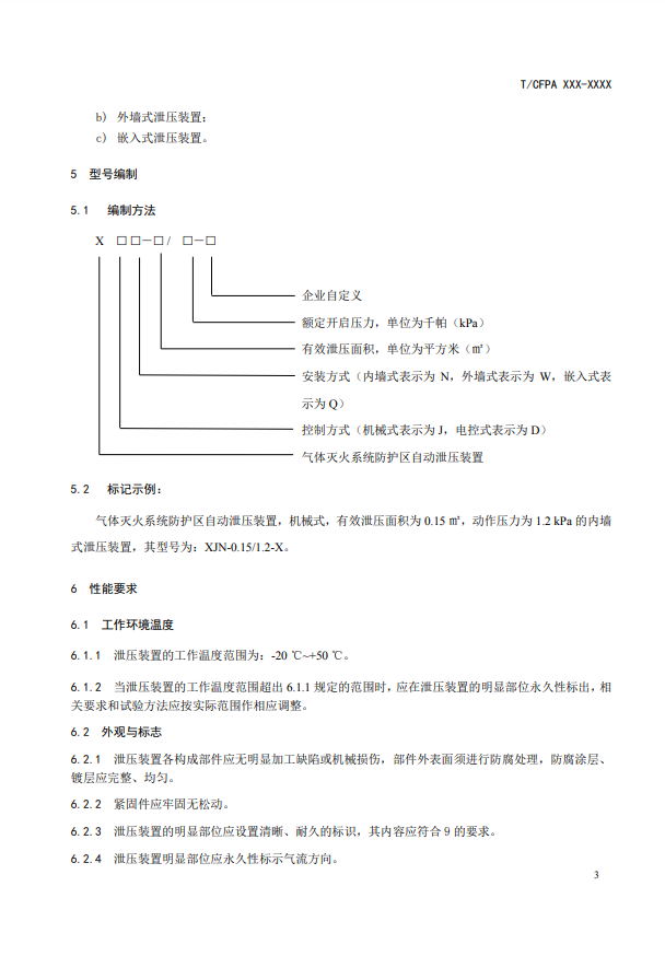 中國消防協(xié)會：關(guān)于團(tuán)體標(biāo)準(zhǔn)《氣體滅火系統(tǒng)防護(hù)區(qū)自動泄壓裝置》（報批稿）的公示